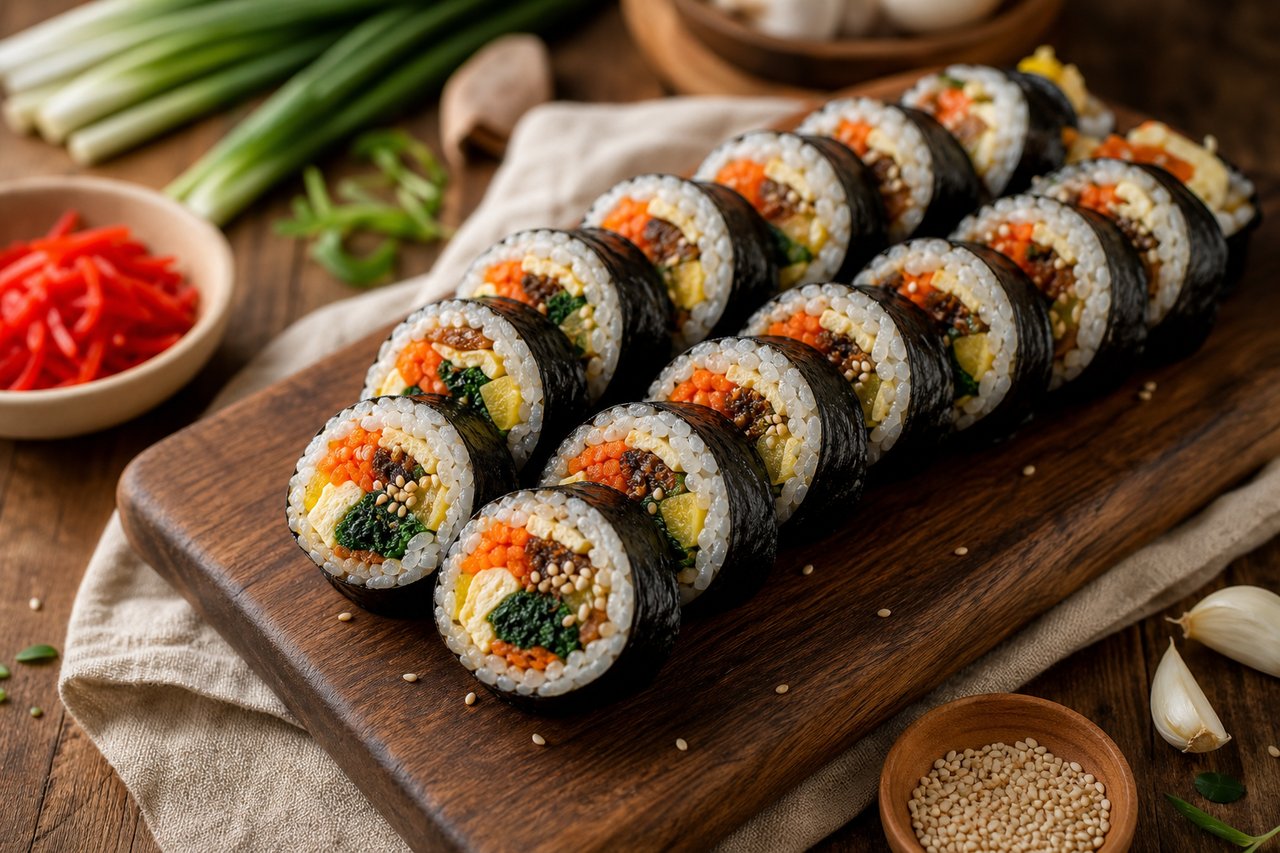 Kimbap — Korean Seaweed Rice Rolls