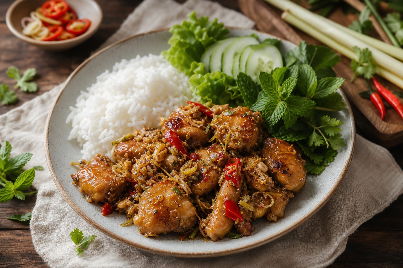 Vietnamese Lemongrass Chicken (Ga Xao Sa Ot)