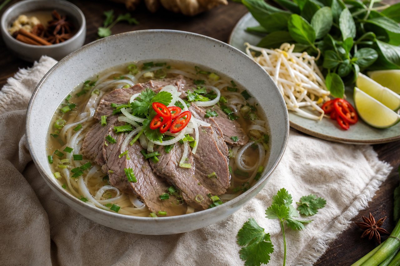 Pho Bo (Vietnamese Beef Noodle Soup)